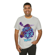 Load image into Gallery viewer, The Melodic Dice: A D20 Die Dressed as a Bard T-shirt | Regular Fit | Fantasy DnD Tee