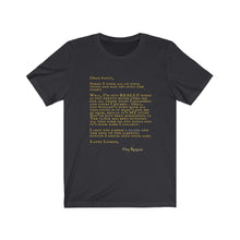 Load image into Gallery viewer, Letter from Rogue - Unisex Jersey Short Sleeve Tee