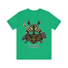 Load image into Gallery viewer, Roll with the Nature: D20 Druid Tee for Tabletop Gamers | Regular Fit | Fantasy DnD Tshirt