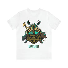 Load image into Gallery viewer, Roll with the Nature: D20 Druid Tee for Tabletop Gamers | Regular Fit | Fantasy DnD Tshirt