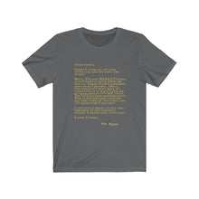Load image into Gallery viewer, Letter from Rogue - Unisex Jersey Short Sleeve Tee
