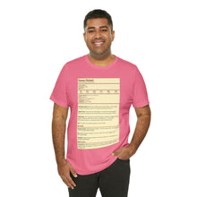 Load image into Gallery viewer, Human Variant Stat Block Tee | Regular Fit | Fantasy Dnd Tabletop RPG T-shirt
