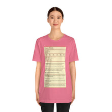 Load image into Gallery viewer, Human Variant Stat Block Tee | Regular Fit | Fantasy Dnd Tabletop RPG T-shirt