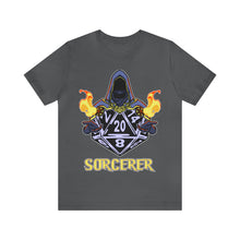 Load image into Gallery viewer, Rolling Magic - A d20 Sorcerer Tee | Regular Fit | Fantasy DnD Tabletop Gaming Tshirt
