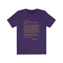 Load image into Gallery viewer, Letter from Rogue - Unisex Jersey Short Sleeve Tee