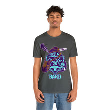 Load image into Gallery viewer, The Melodic Dice: A D20 Die Dressed as a Bard T-shirt | Regular Fit | Fantasy DnD Tee
