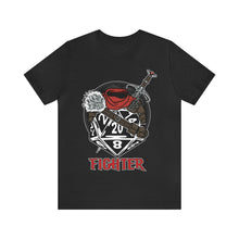 Load image into Gallery viewer, Roll for Initiative with our Fighter d20 Tee | Regular Fit | Fantasy DnD Tabletop Gaming Tshirt