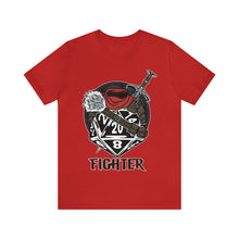 Load image into Gallery viewer, Roll for Initiative with our Fighter d20 Tee | Regular Fit | Fantasy DnD Tabletop Gaming Tshirt